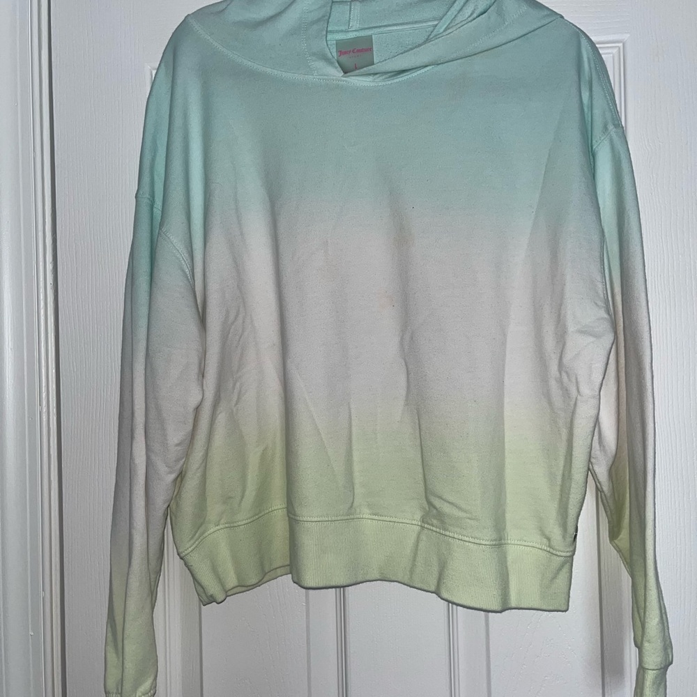 Juicy Blue Tye Dye Crop Sweatshirt